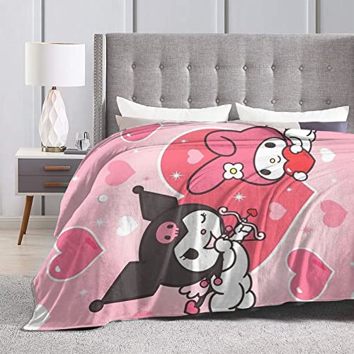 Enming Cartoon Anime Pink Blanket Warm Soft For Couch Sofa All Season Super Cozy Plush Blankets For Bed Sofa Travel Bedroom Living Room 50''X40'' #TOP3