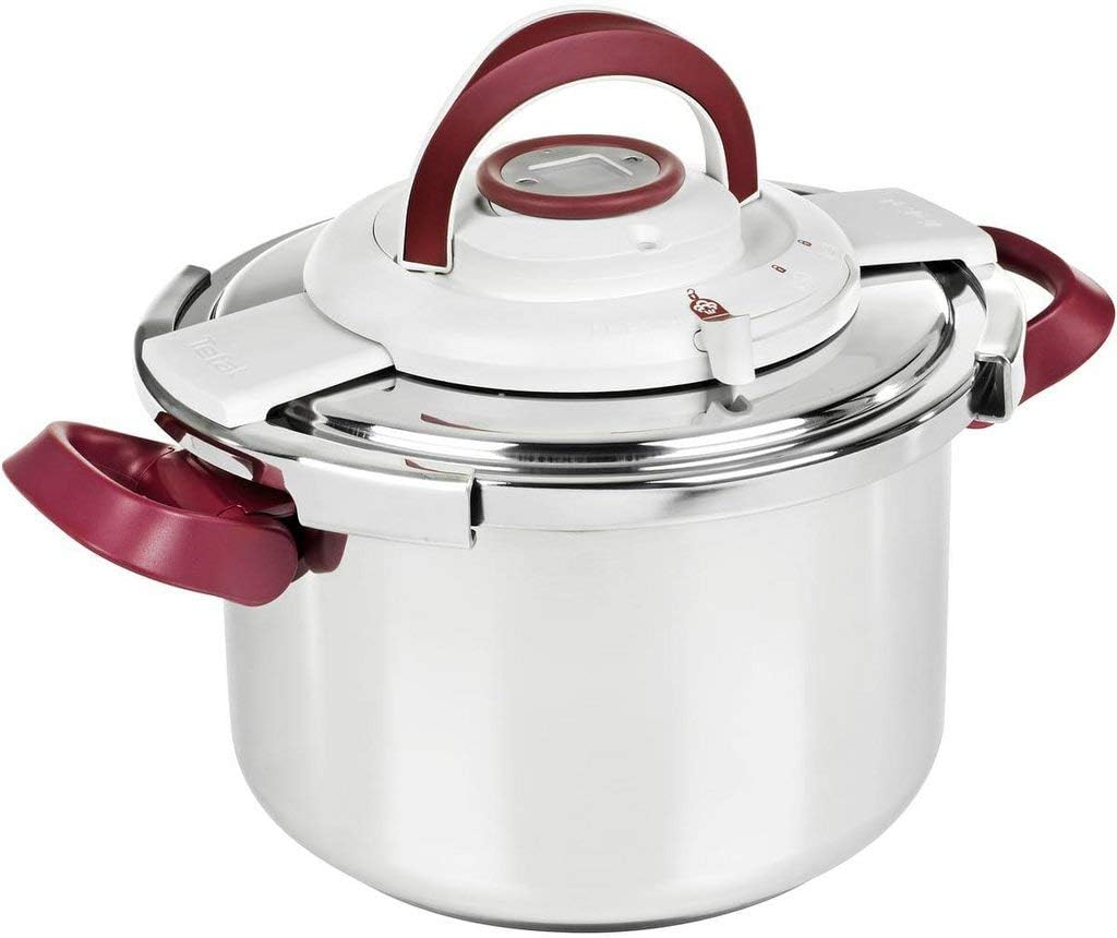 Seb Clipso P4411506 Easy Release Stainless Steel Pressure Cooker with Removeable Handles + Programmable Precision Timer 10 l