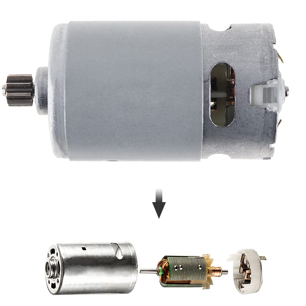 ChgImposs RS550 DC Motor 9 Teeth 21V 19500RPM Micro Motor for Electric Drill/Electric Screwdriver