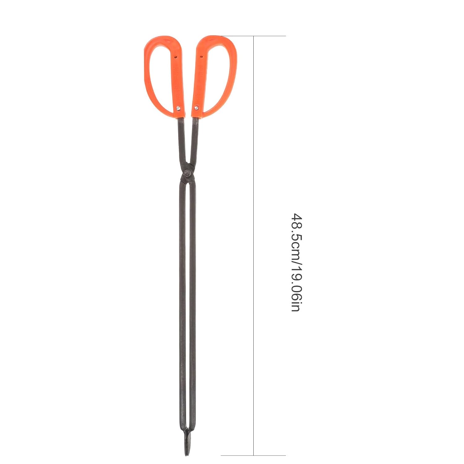 Sanitation Worker Trash Picker with Long Handle, 50cm Red Plastic Flat Head Garbage Grabber Tool for Outdoor Waste Collection and Garden Cleanup