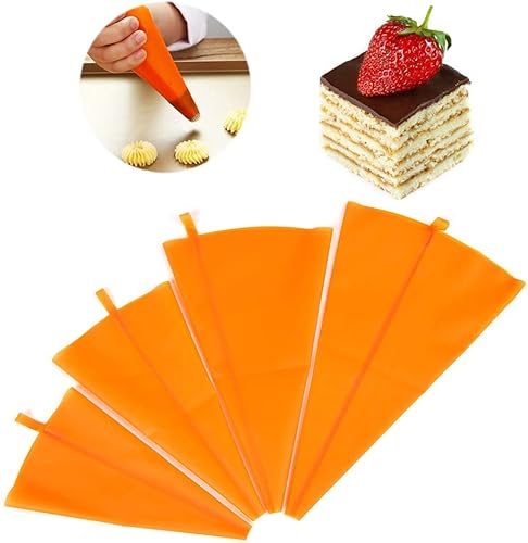 Miniatura 9 de Jurhomie Boquillas reutilizables para decoración de cocina, herramientas para pasteles, bolsa de silicona para pastelería (10 pulgadas)