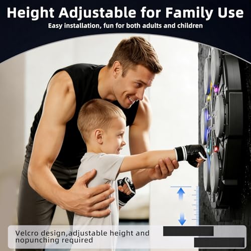 Image of Upgraded Music Boxing Machine for Kids and Adults, Bluetooth Wall Mounted Punching Pad with Gloves,Rhythm Lights&Two-Player Battle Home Gym Equipment,Sports Toy Gift for Ages 3-12 Year Old