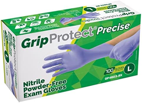 GripProtect Precise Nitrile Exam Gloves | 4 Mil | Chemo-Rated | (Large, 100)