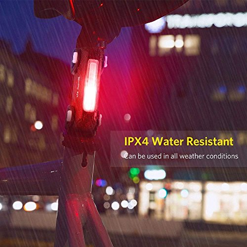 Thorfire Bike Tail Light, Usb Rechargeable Led Waterproof Bike Light, Bright Bicycle Rear Cycling Safety Flashlight, 7 Light Modes With Red&Blue&White For Cycling Safety Fits Adult & Kids Mtb Bikes #TOP4