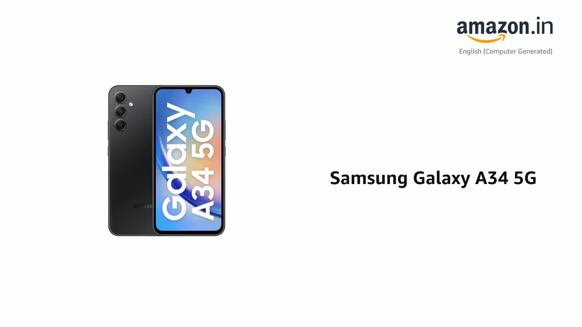 Samsung Galaxy A34 5G 本体 ブラック グローバル版 Refurbished) Samsung Galaxy A34 5G (Awesome Graphite, 8GB, 256GB