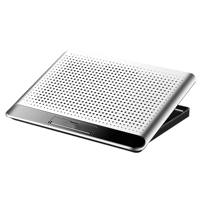Ultra Thin Aluminum Plate Adjustable Speed Laptop Cooler(White-Fruit peach5)