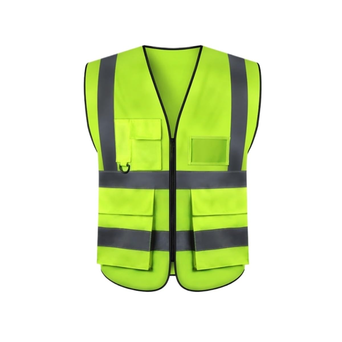 ApuaVireo&Co chalecos alta visibilidad, Chaleco reflectante de seguridad con cremallera frontal y tira reflectante de alta luminosidad for conducción nocturna.