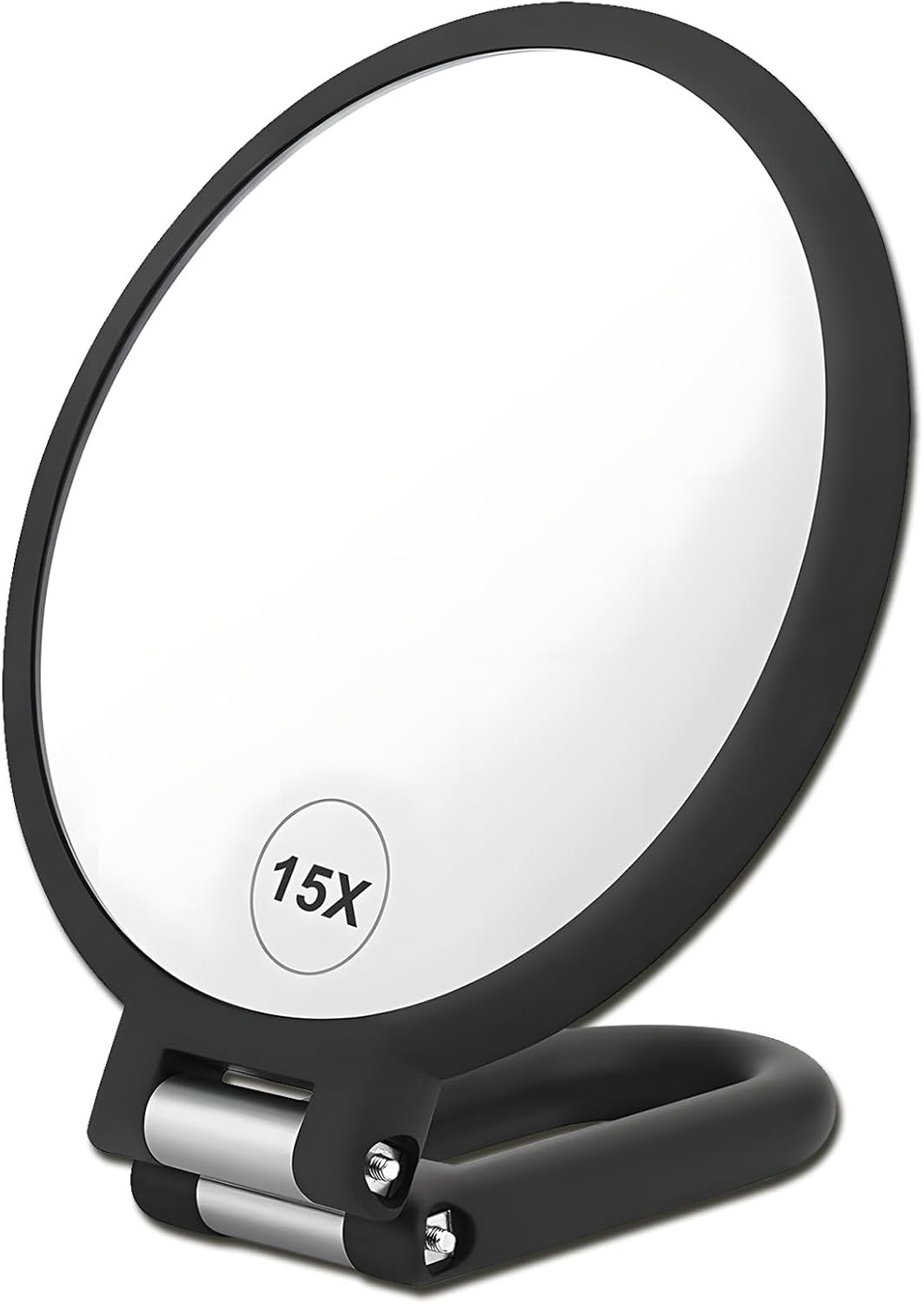 Espejo de Mano Amplificador Doble Cara, 1X y 15X, Plegable