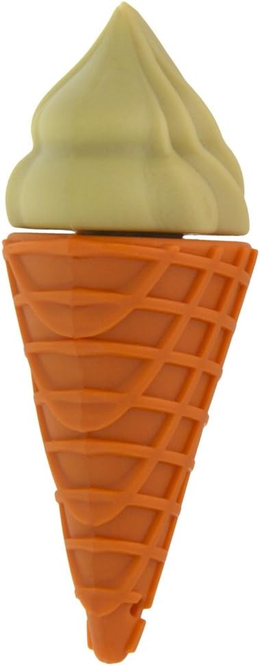 Uflatek Thumb Drive 64 GB Ice Cream Design Memory Stick 3.0 Novelty USB Stick Beige Flash Drive Portable Pen Drive for Promotional Birthday Christmas Wedding Gifts