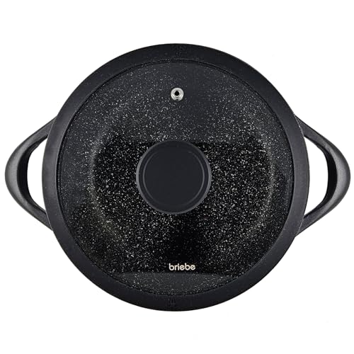 briebe Cookware Set 8 Piece, 4 Cast Aluminium Casseroles Dish Cast Aluminium, ILAG GRANITEC Non-Stick, Set of Pots and Lids Glass, Silicone Gloves, Ceramic Hob, Gas, Oven, MGK12S - Image 12