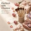 Set profesional de brochas de maquillaje con estuche de viaje 18 piezas para maquillistas | Base, corrector, polvo, rubor y sombras para principiantes y entusiastas de la belleza 7