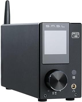 SMSL AD18 HiFi Stereo Amplifier 80W2 Class D Amp with Bluetooth 4.2 Supports APT-X USB DSP Full Digital Power Amplifier 2.1 with Subwoofer Output USB/BT/Coaxial/Optical/AUX Input
