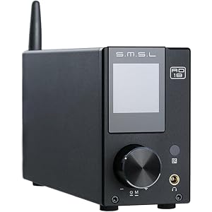 SMSL AD18 HiFi Stereo Amplifier 80W×2 Class D Amp with Bluetooth 4.2 Supports APT-X USB DSP Full Digital Power Amplifier 2.1 with Subwoofer Output USB/BT/Coaxial/Optical/AUX Input