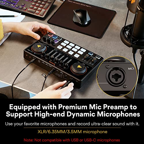 Audio Interface With Xlr Condenser Microphone, Maono Maonocaster All-In-One Podcast Equipment Bundle For Podcast Recording, Streaming, Voice Over, Youtube, Dj, Pc, Guitar (Ame2A) #TOP1