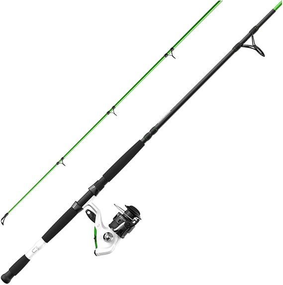 Zebco Bite Alert Spinning Reel and 2-Piece Fishing Rod Combo
