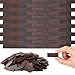 Sintuff 200 Pcs Miniature Dollhouse Flooring Mini Wooden Dollhouse Floor Boards 1 12 Scale Dollhouse Accessories Geometric Bamboo Doll House Furniture Wood Floor Board for Model Decor (Brown)