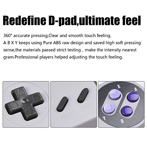 KIWITATA 2X Classic SNES USB Controller for Retro Gamings, kiwitatá Super NES Wired USB Joypad Game Controller for Windows PC Mac Raspberry Pi