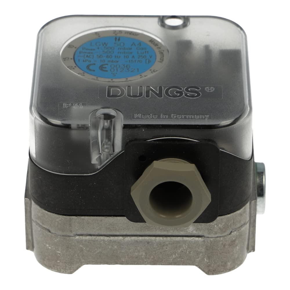 221592 | LGW 50 A4 AG-M-MS9-V0-VS3 ST-SE | 221592 | DUNGS LGW 50 A4, DIFFERENTIAL AIR PRESSURE SWITCH (THREAD CONN, TERMINAL CONN), 2.5-50 MBAR