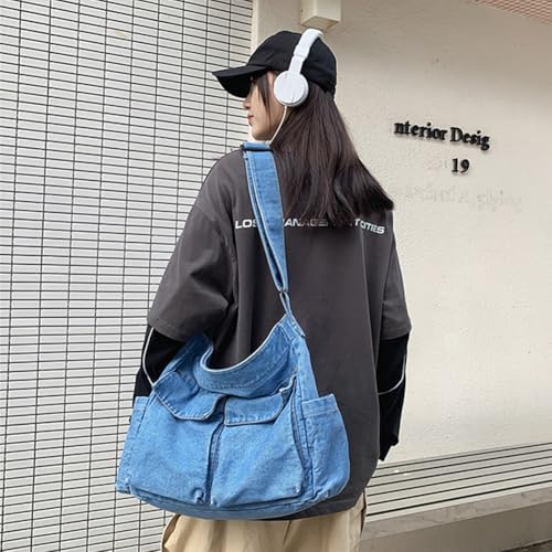 Bolso de hombro Yohora Denim estilo casual ligero miniatura 2