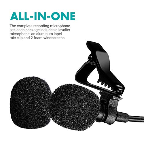 Image of Movo M1 USB Lavalier Lapel Clip-on Omnidirectional Computer Microphone for Laptop, PC and Mac, Perfect Podcasting, Gaming, Streaming and Desktop Mic (20-Foot Cord)