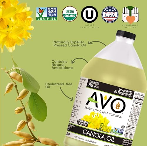 AVO NON-GMO Certified Expeller Pressed Canola Oil - 1 Gallon