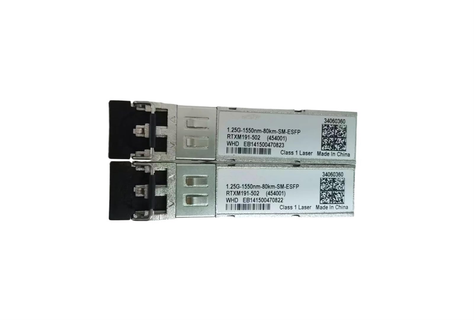 1.25G 80km Gigabitowy transceiver światłowodowy HW 34060360 1.25G-1550nm-80km-SM-ESFP RTXM191-502 454001 LTD1519-BC+ 80KM przełącznik optyczny