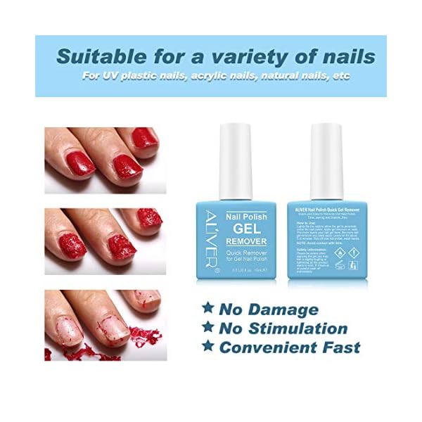 Magic Nagellackentferner Für Gelnägel, Gelnägel Shellac Entferner, Gel Nail Polish Remover Für Nail Art, Der Das… – Bild 5