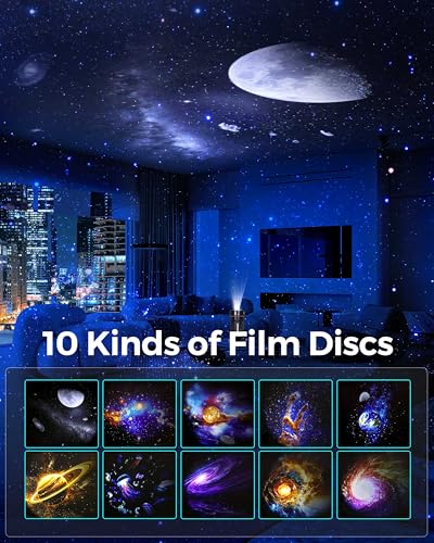 Projecteur Galaxy FLEWKEN avec rotation 360° et LED de couleurs - 4