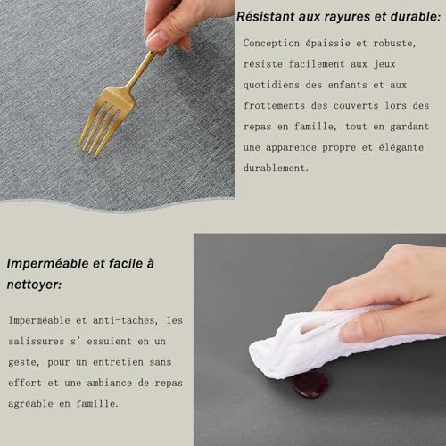 Nappes Polyester Style Encre Forêt de Bambou Nappe Résistante et Lavable - 8