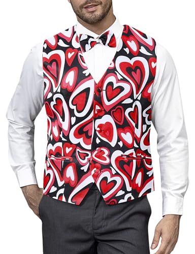 LINOCOUTON Men's Suit Vest with Bow Tie