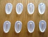 4 Pairs 8 Pcs Nose Pads Nose Pieces Replacement For Oakley Holbrook Metal,Feedback,Blender,Deviation ..Push in Silicone Comfort Air Cushion Flexible Part Sunglasses Eyeglasses