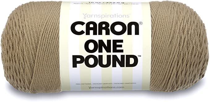 Image of Caron One Pound Taupe Yarn - 2 Pack of 454g /16oz - Acrylic - 4 Medium (Worsted) - 812 Yards - Knitting /Crochet