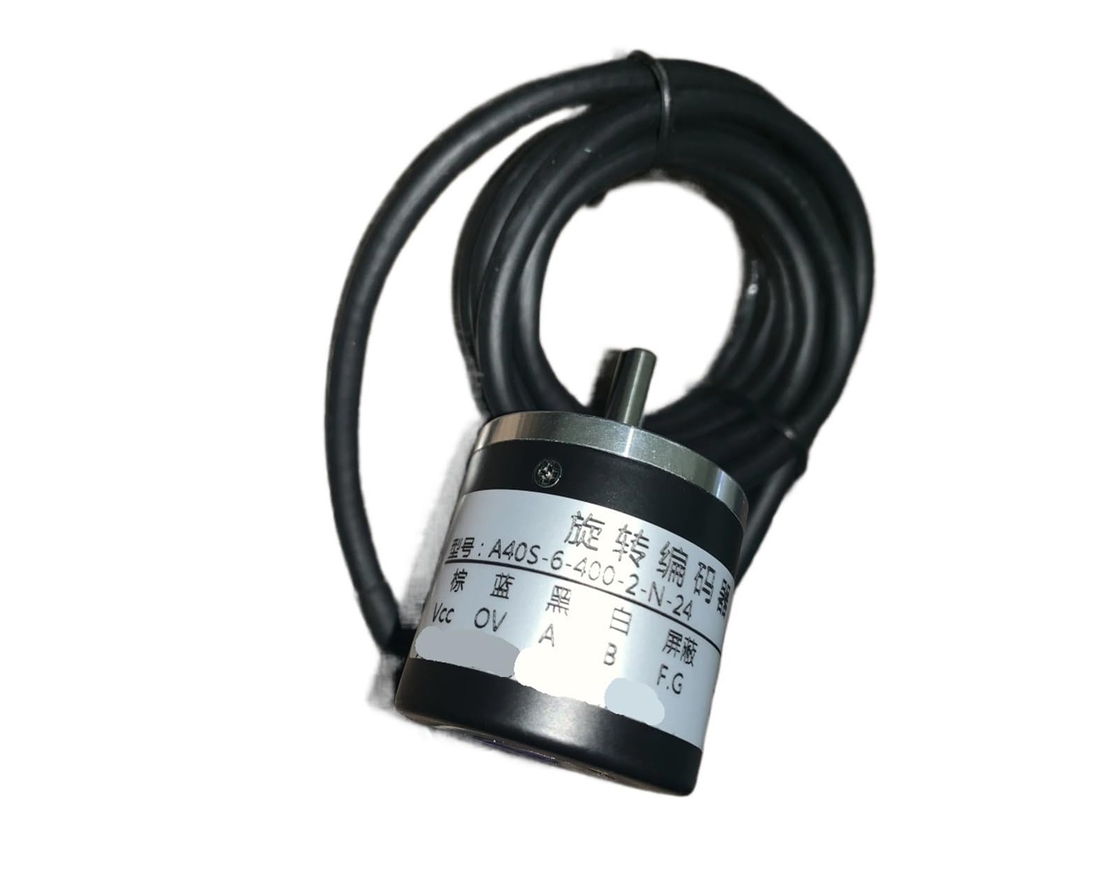 Encodeur A40S-6 incremental bifasique 24V NPN a arbre solide pour mesure rotative
