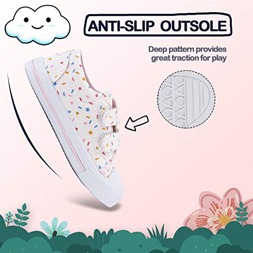 K Komforme Toddler Sneakers For Boys And Girls Cartoon Dual Hook And Loops Sneakers Baby Canvas Shoes, Size 9 Toddler, Colorful #TOP2