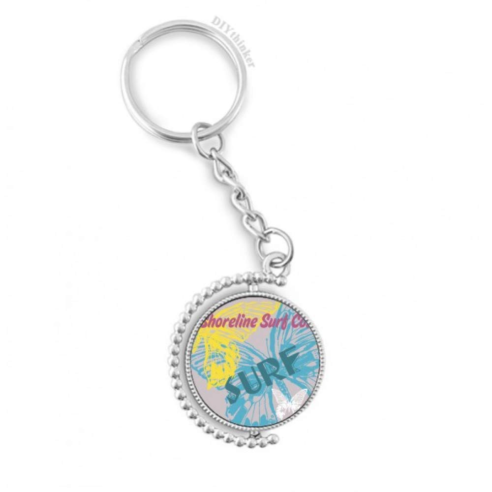 Surf papillon rotatif key ring chain un cadeau multicolore original pour les passionnés - 4