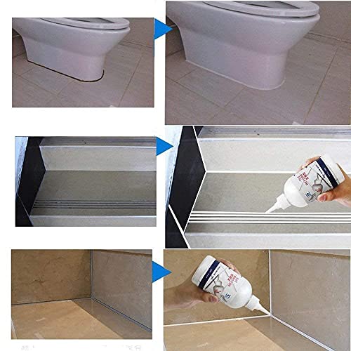 Image of Tiles Gap Filler Waterproof Crack Gap Filler Agent For Diy Home Sink Grouts Repair Filler Tube Paste For Kitchen, Bathroom Crawling Kids Universal Metal Plastic Weld (WHITE, 280ML)