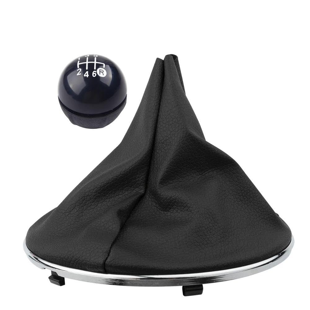 YDXHERTA 6 Speed Gear Shift Shifter Knob Head Ball Stick Cover Boot Gaiter for Fiat 500 2012-2018 Black Auto Parts