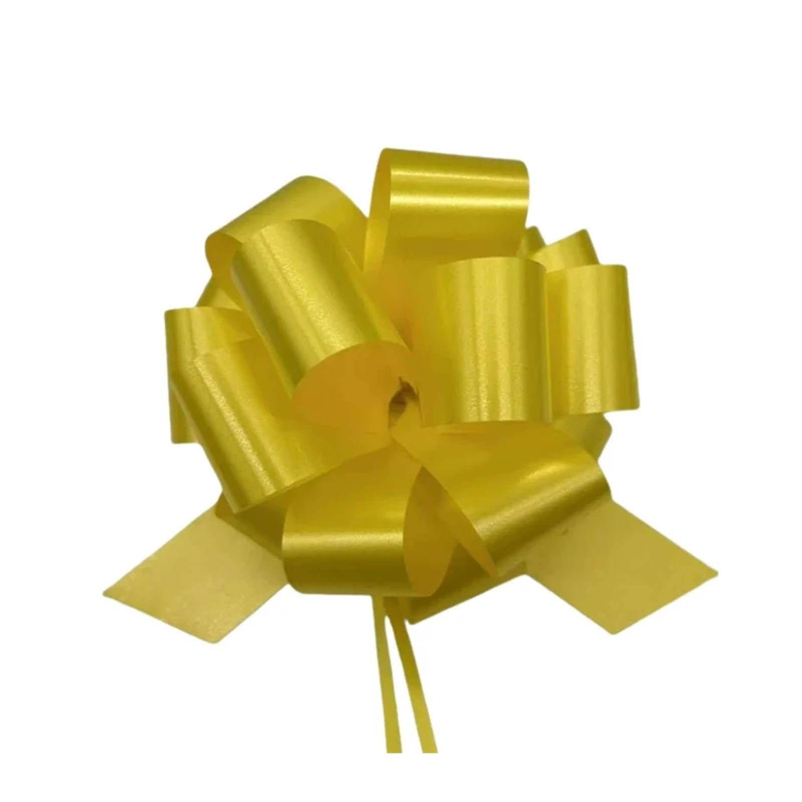 Xinglongs Bows for Gift Wrapping 60PCS Pull Bow Large 5. Inch Gift Wrapping String Bows with Ribbon for Easter Presents Wedding Basket(Yellow)