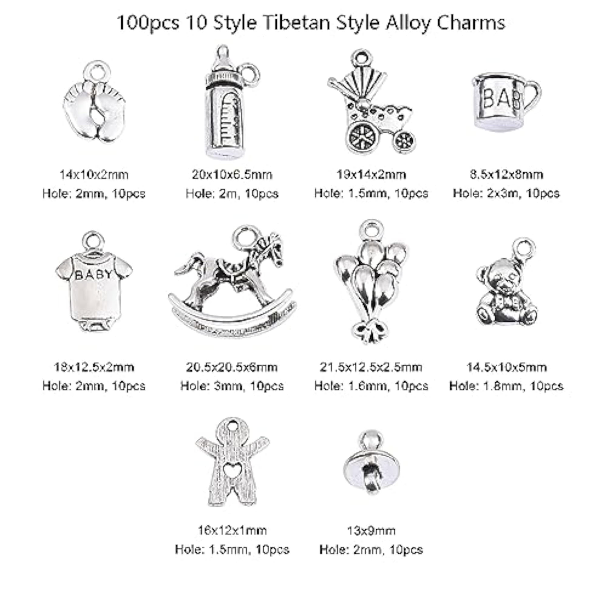 Mixed Styles Tibetan Charms for Jewelry Making