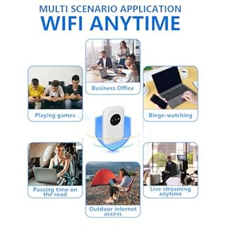 FAUOSWUK Hotspot Mobile, Router Wi-Fi Portatile 4G/5G da 300 Mbps, Modem Wi-Fi USB Sbloccato con Slot per Scheda SIM, Router Ricaricabile e a Lunga Durata da 2100 MAh per Viaggi, Viaggi