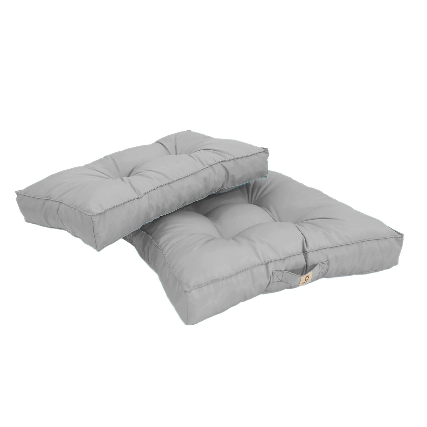 Cojines Exterior para salón de jardín - Ideal para terraza, balcón y salón de Exterior - 60x60 cm - Acolchado, Impermeable y Anti-UV - Gris Guijarro - DÉCO Arts