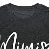 BANGELY Mimi Heart Graphic Cute Grandma T Shirt for Women Letter Print Short Sleeve Tees Casual Mimi Gift Tops with Sayings (Dark Gray, XX-Large)