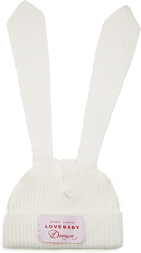 Miniatura 2 de Gorro de punto con orejas largas de conejo, gorro divertido de invierno, gorro cálido de punto de conejo de ganchillo para exteriores