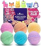 Mystical Bath Bombs for Girls and Boys with Surprise Toys Inside (6 Pack) - Large Bubble Bath Bombs for Kids - Fruity Scents, Fizzies, Made in USA, Mystic Animal - Ideal Holiday Gift by Two Sisters