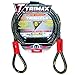 Trimax Steel 8-Feet Trimaflex Dual Loop Multi-Use Cable 8' L X 15Mm TDL815, Card Packaging