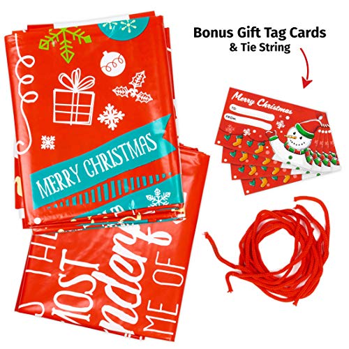 Large Christmas Gift Bags - Set Of 4 Xmas Presents 36”X44” Jumbo Extra Large Christmas Gift Bags Wrapping - Giant Gift Bags For Huge Gifts - Big Gift Sack Set #TOP4