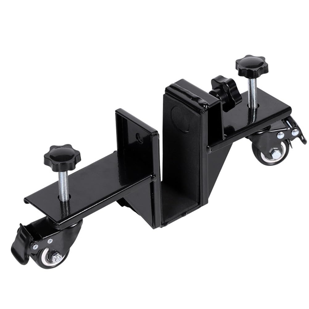FACAIIO Carrello per installazione di porte con rotazione in gradi per porte pre-appese e lastra, per telaio in acciaio resistente, manopola regolabile 0-80 mm