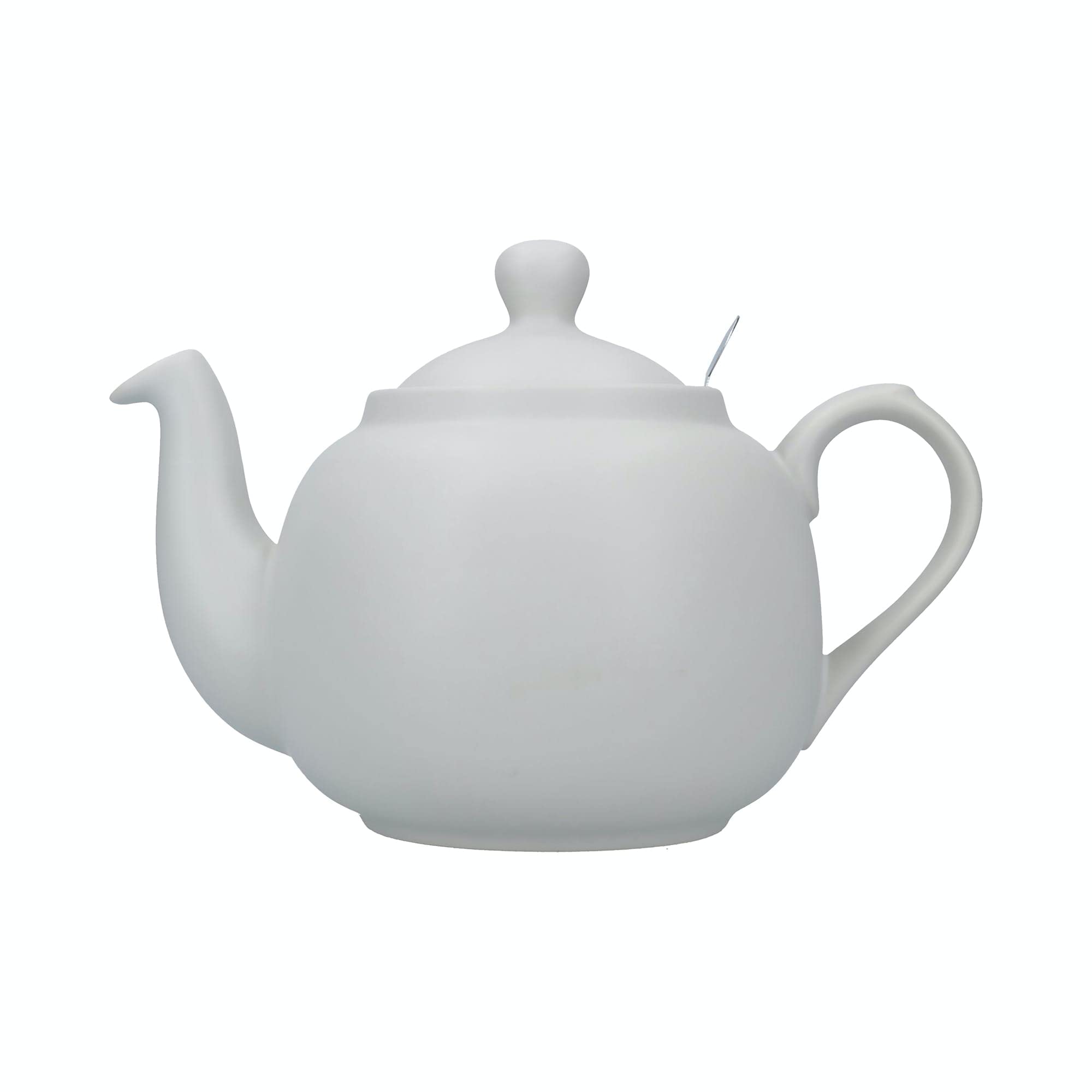 Théière London Pottery, théière traditionnelle pour 6 tasses avec infuseur, théière en céramique au design britannique emblématique, couleur gris nordique, capacité de 1,5 L, 33 x 31 x 17 cm