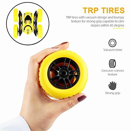 Remote Control Car RC Cars Stunt Car Toy - 360°Double Sided Rotating Vehicles Toys 2.4Ghz 4WD Off Road - Kids Toy Cars Christmas Birthday Gifts for Boys & Girls