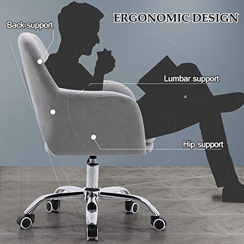 Chaise de bureau pivotante LWX fauteuil de bureau compact réglable - 8